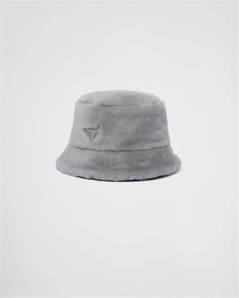 prada nylon hats|prada shearling bucket hat.